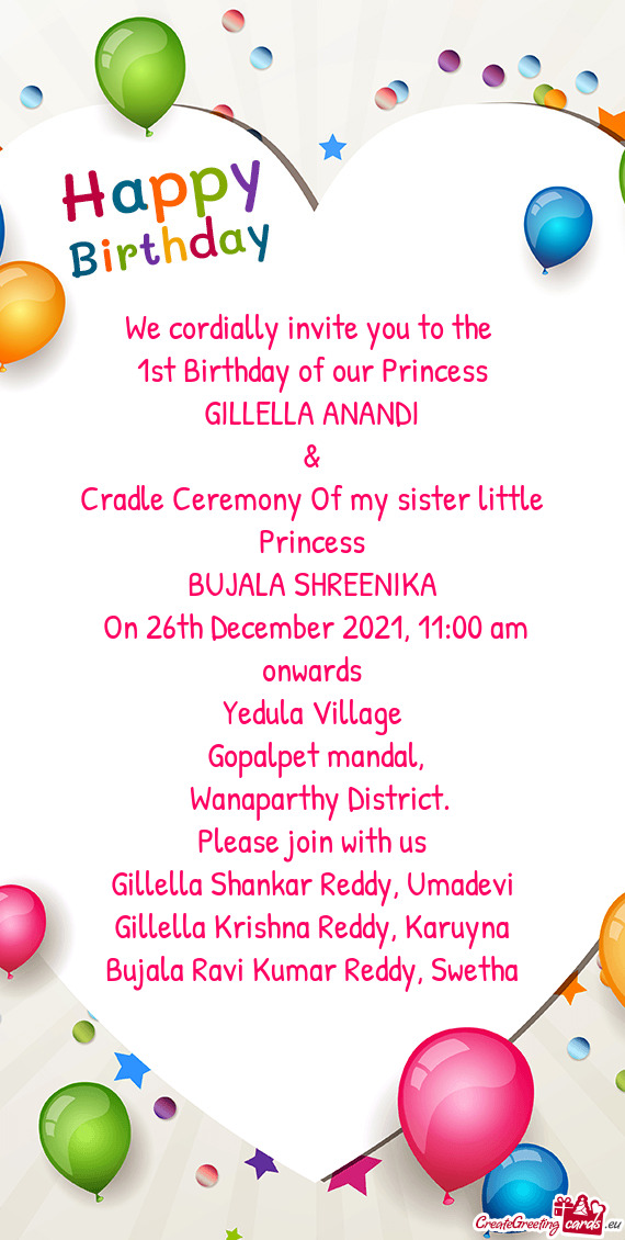 Cradle Ceremony Of my sister little Princess