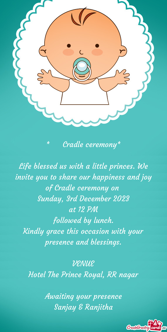 Cradle ceremony