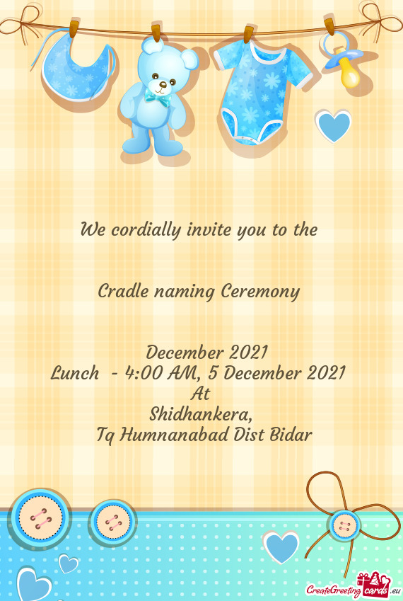 Cradle naming Ceremony