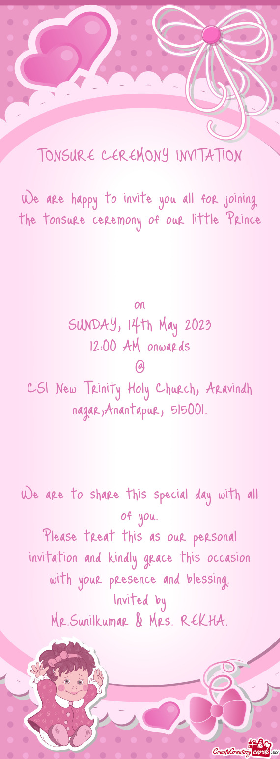 CSI New Trinity Holy Church, Aravindh nagar,Anantapur, 515001