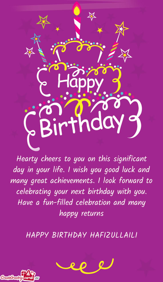 D many happy returns