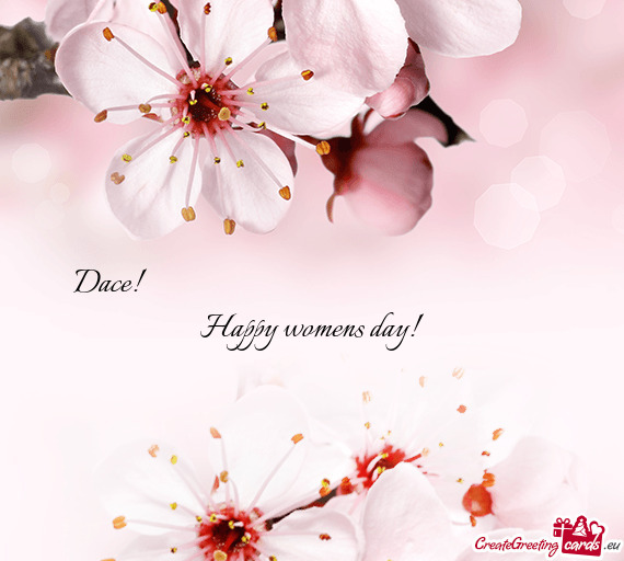 Dace!                Happy womens day