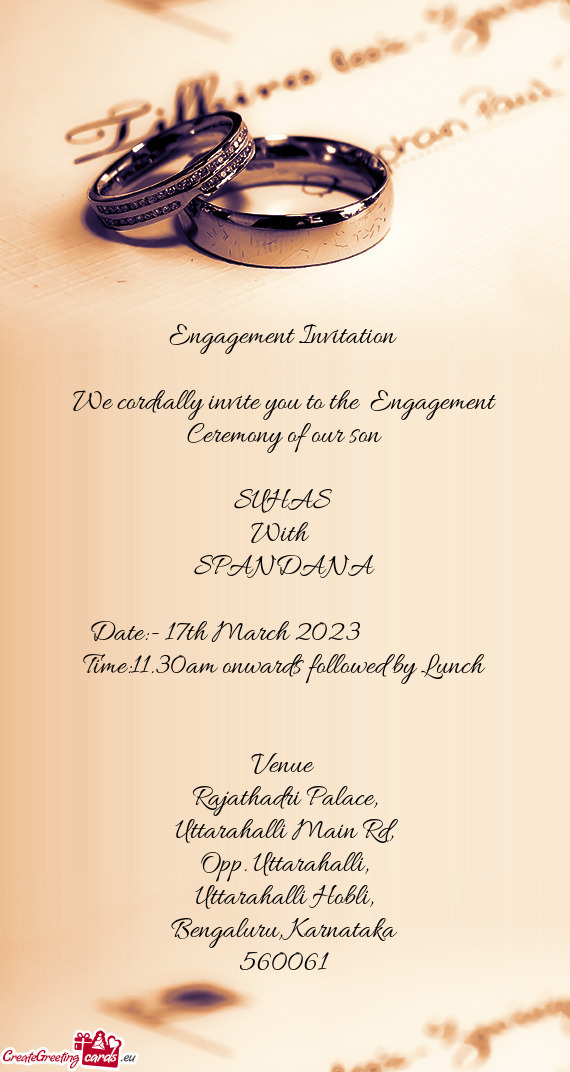 Date:- 17th March 2023      Time:11.30am onwards followed by Lunch