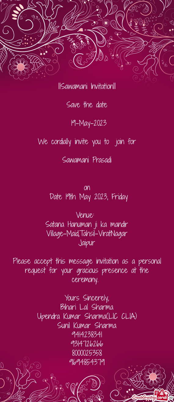 Date 19th May 2023, Friday