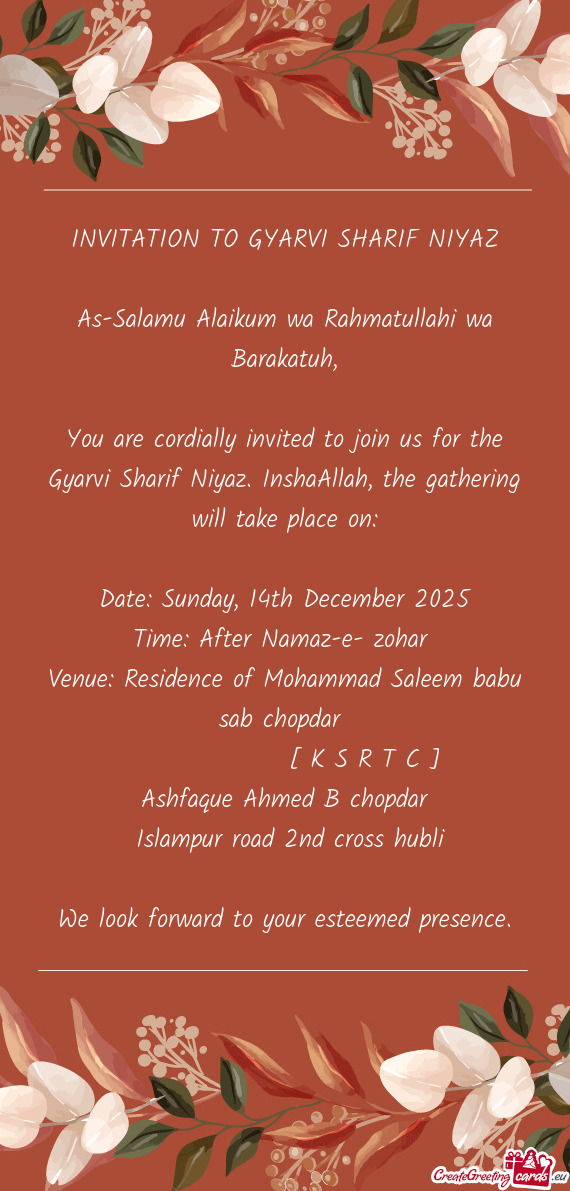 Date: Sunday, 14th December 2025