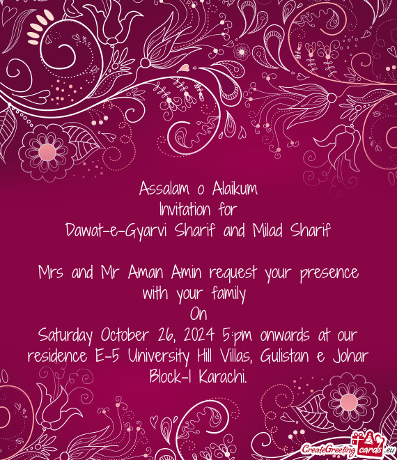 Dawat-e-Gyarvi Sharif and Milad Sharif