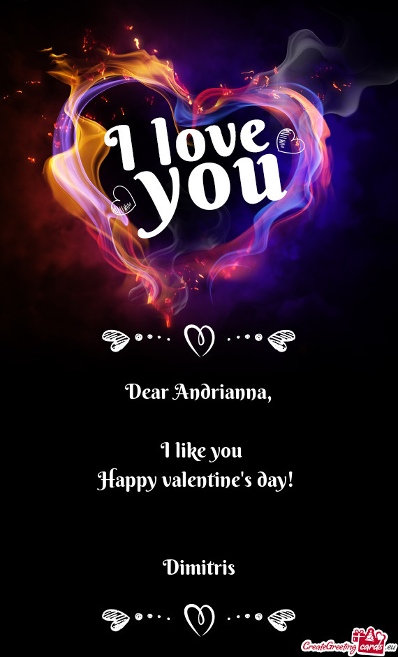 Dear Andrianna