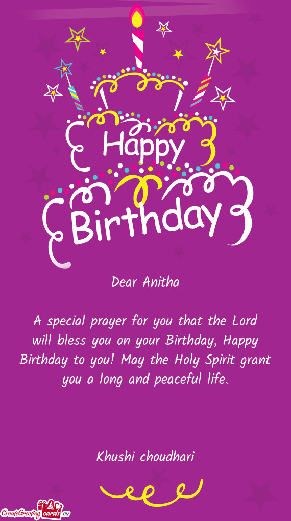 Dear Anitha