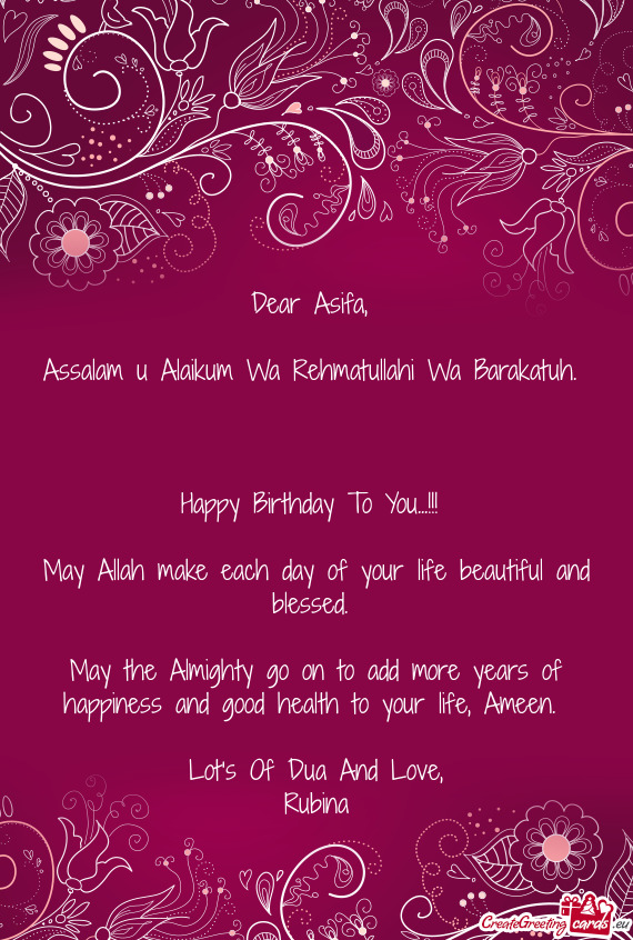 Dear Asifa