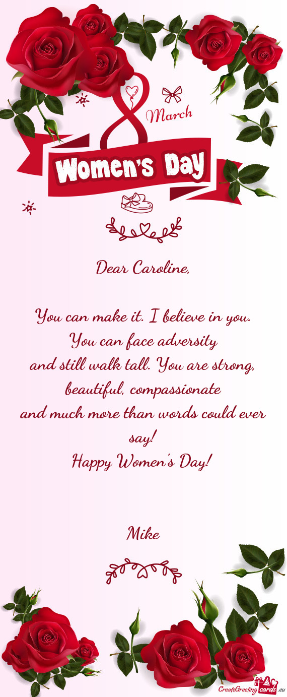 Dear Caroline