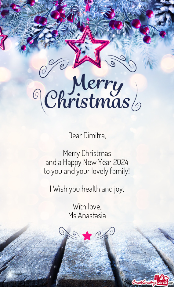 Dear Dimitra