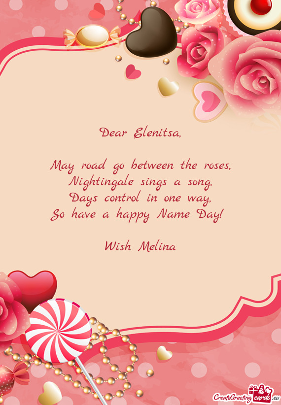 Dear Elenitsa