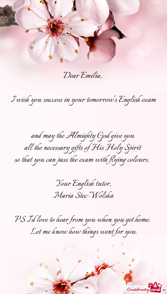 Dear Emilia