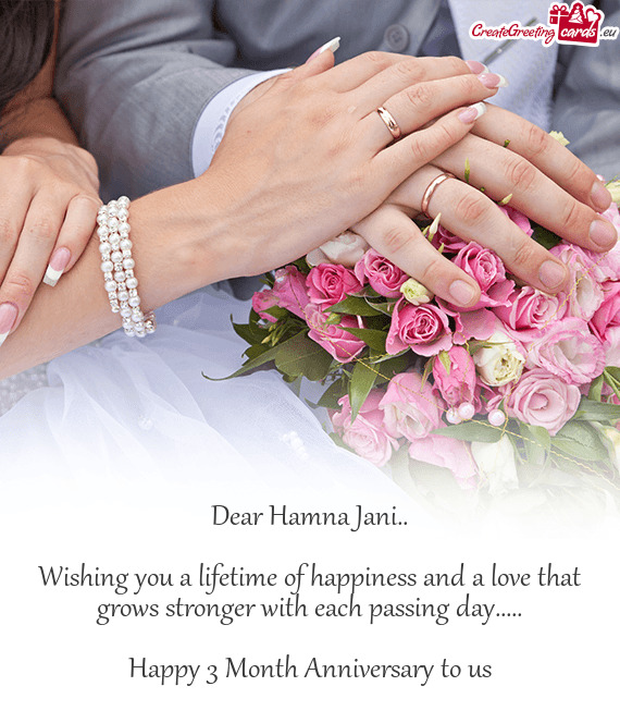 Dear Hamna Jani