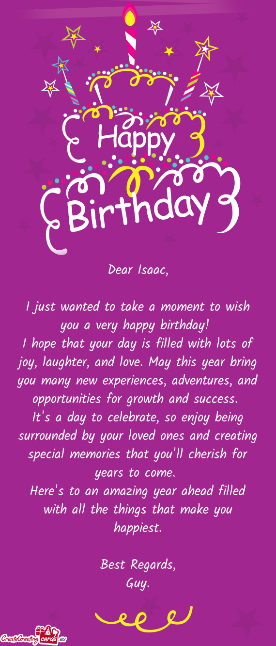 Dear Isaac
