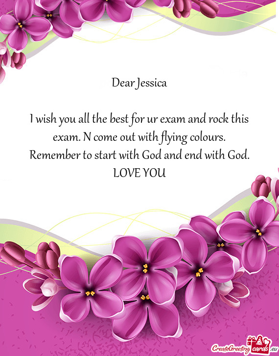 Dear Jessica