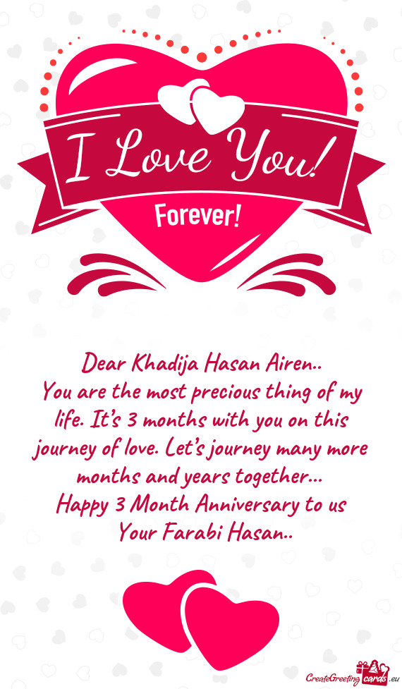 Dear Khadija Hasan Airen