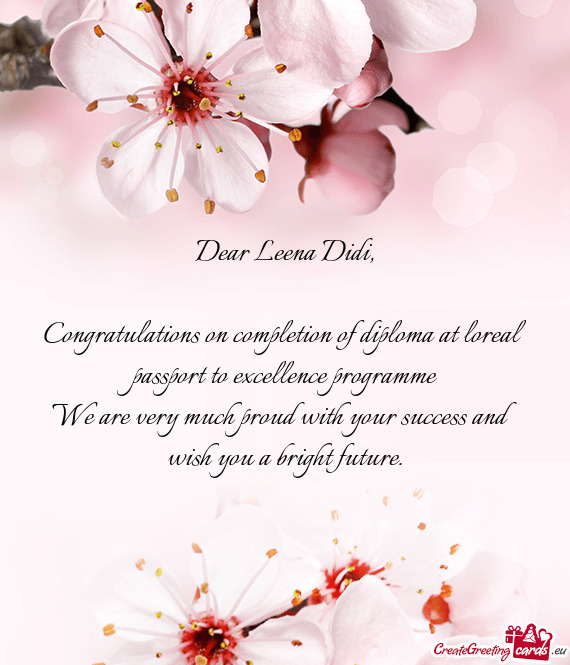 Dear Leena Didi