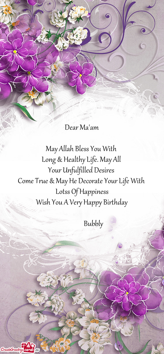 Dear Ma