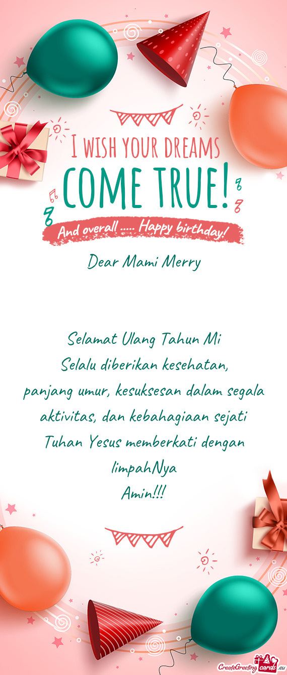 Dear Mami Merry