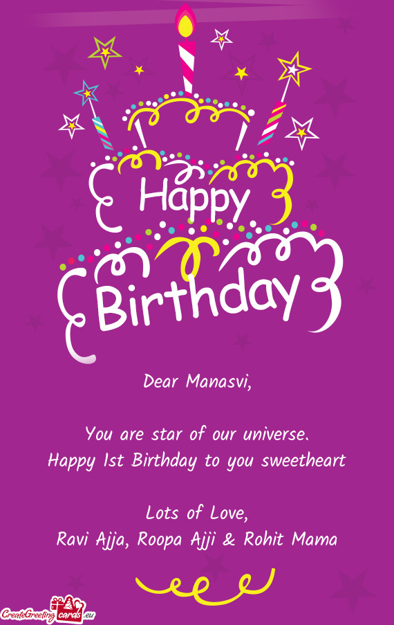 Dear Manasvi