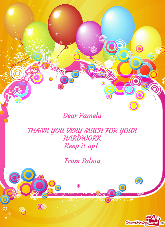 Dear Pamela