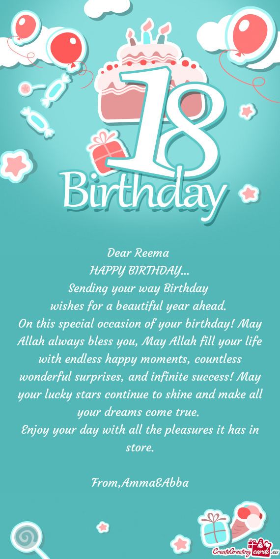 Dear Reema