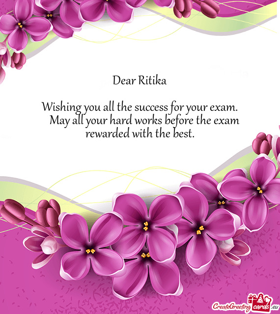 Dear Ritika