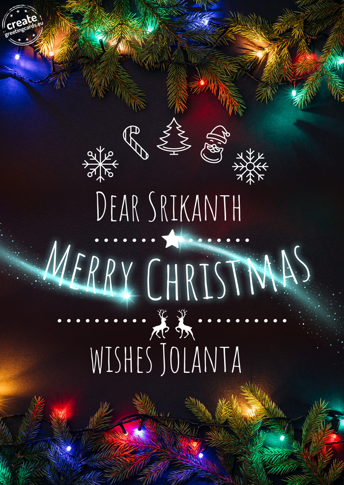 Dear Srikanth wishes Jolanta