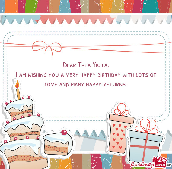 Dear Thea Yiota