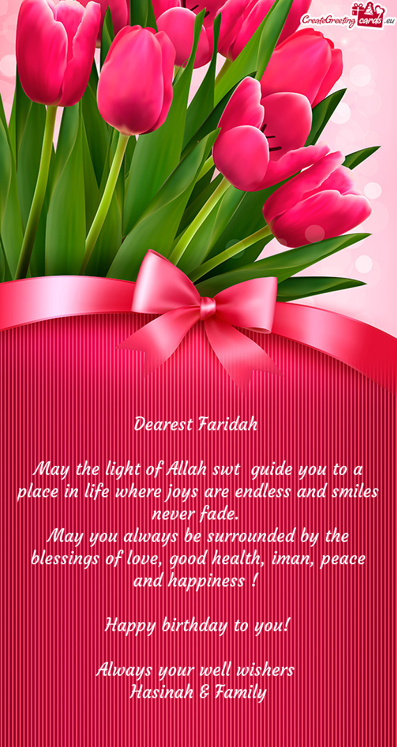 Dearest Faridah