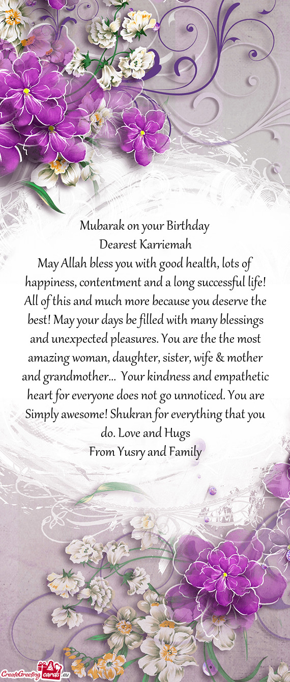 Dearest Karriemah