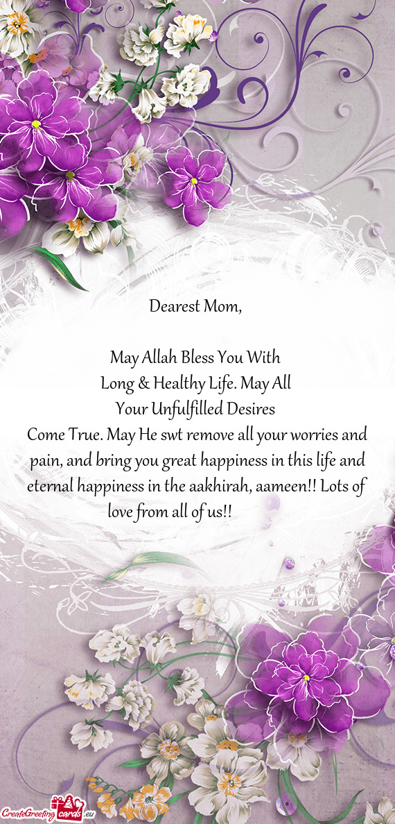 Dearest Mom