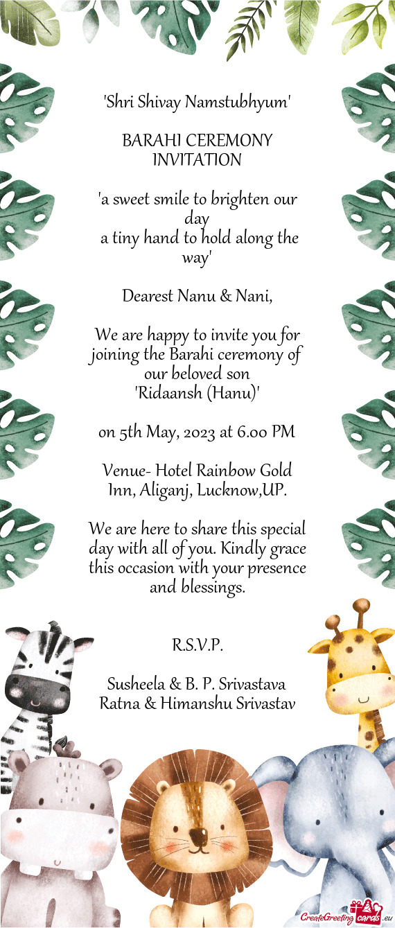 Dearest Nanu & Nani