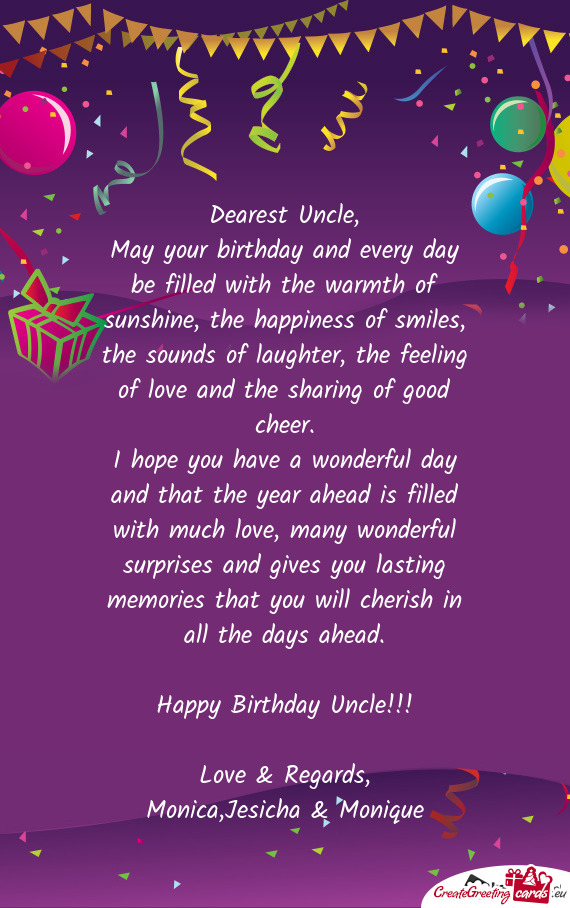 Dearest Uncle