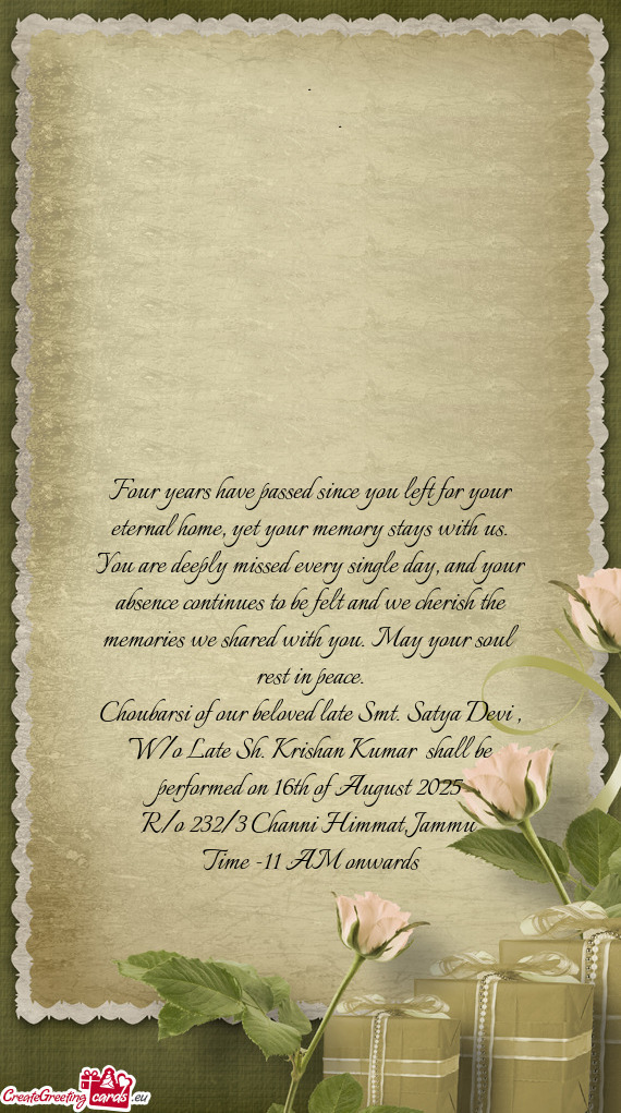 Deeply missed every single day, and your