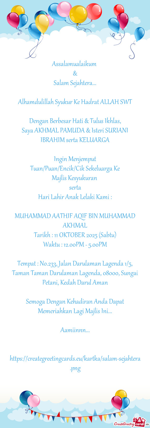 Dengan Berbesar Hati & Tulus Ikhlas