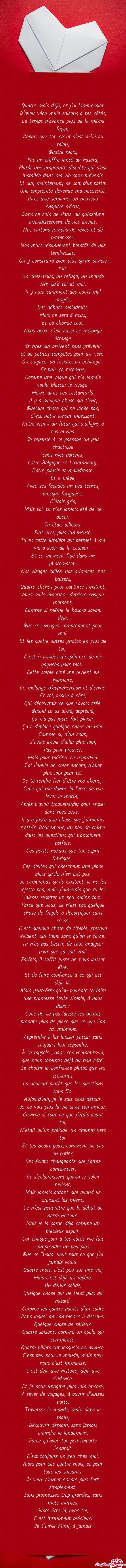 Depuis que ton cœur s’est mêlé au mien