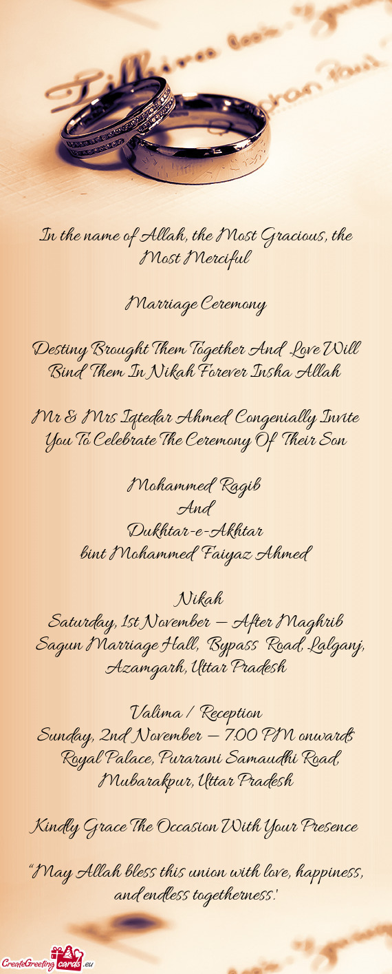 Destiny Brought Them Together And Love Will Bind Them In Nikah Forever Insha Allah