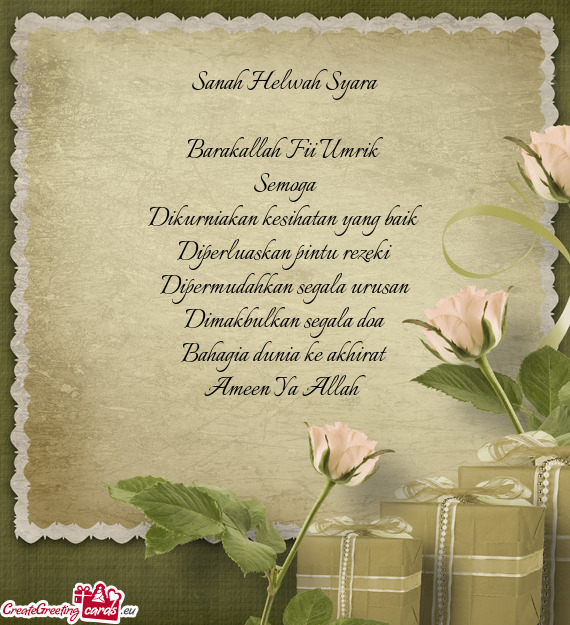 Dikurniakan kesihatan yang baik