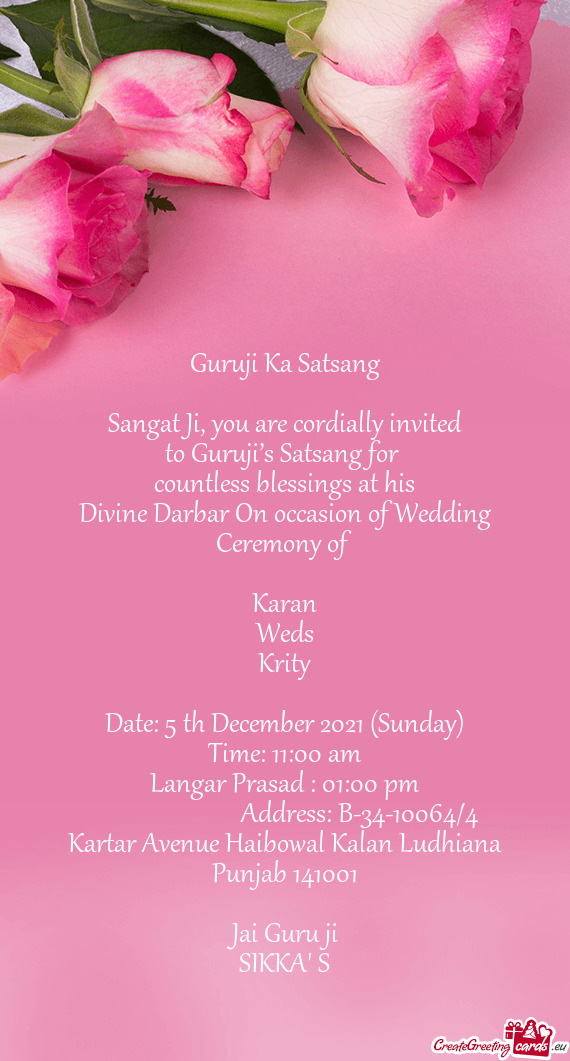 Divine Darbar On occasion of Wedding Ceremony of
