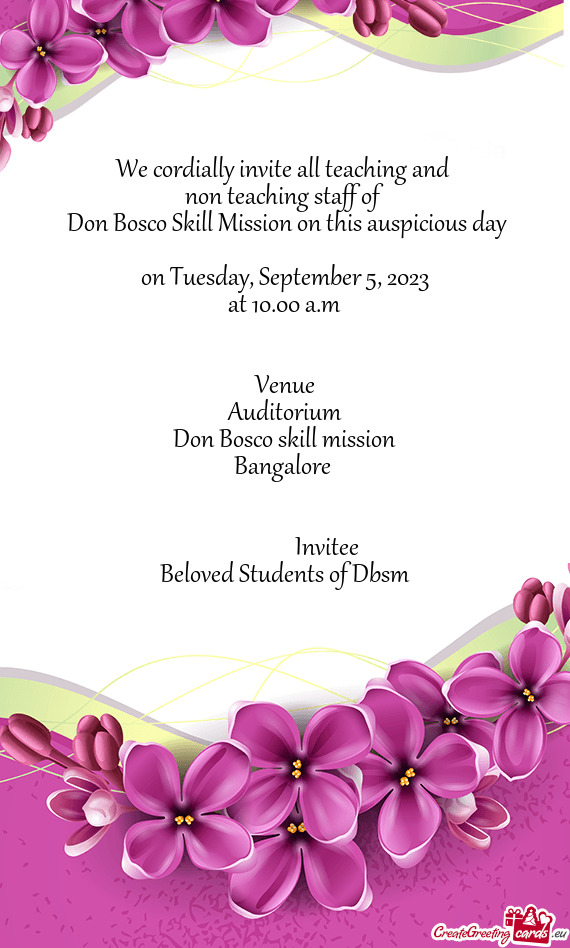 Don Bosco Skill Mission on this auspicious day
