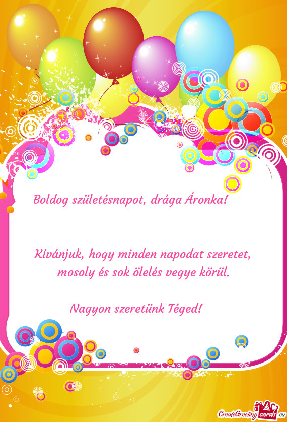 Drága Áronka! 🎂💙  Kívánjuk