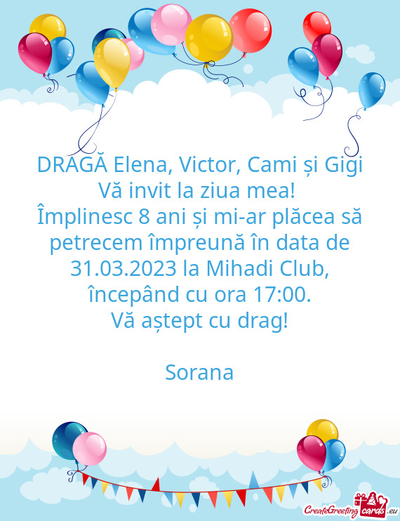 DRAGĂ Elena, Victor, Cami și Gigi