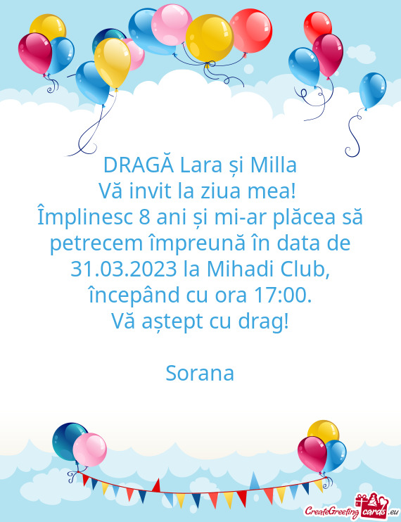 DRAGĂ Lara și Milla