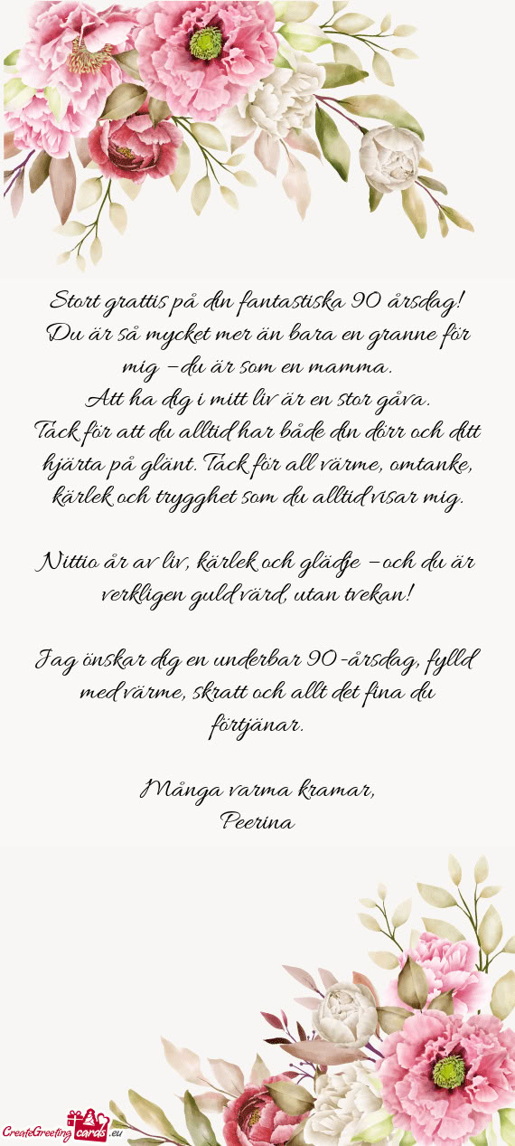 Du är så mycket mer än bara en granne för mig – du är som en mamma