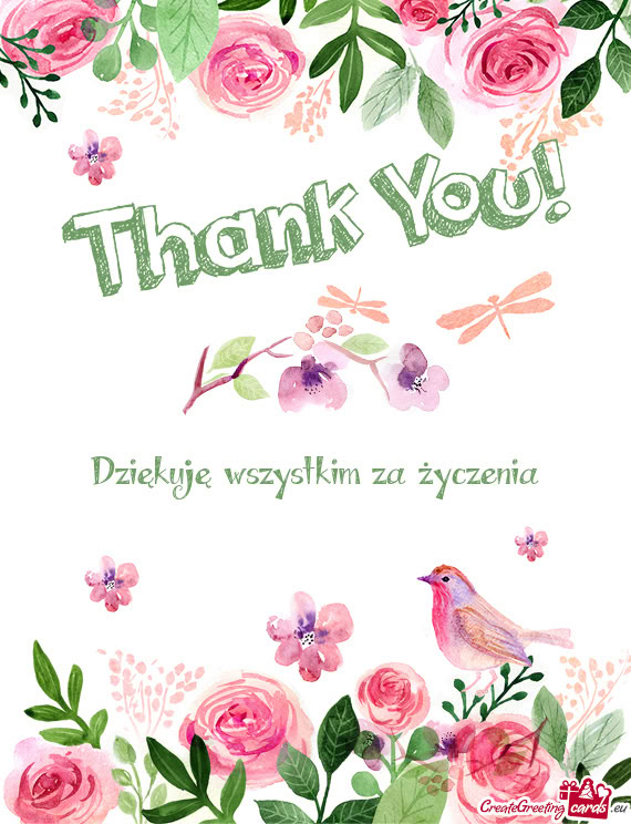 Dziękuję wszystkim za życzenia