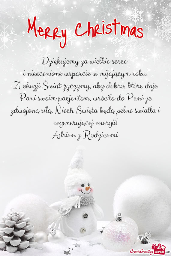 Dziękujemy za wielkie serce