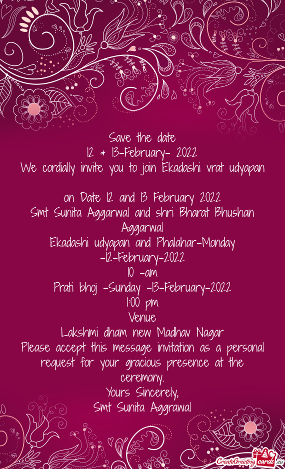 Ekadashi udyapan and Phalahar-Monday -12-February-2022
