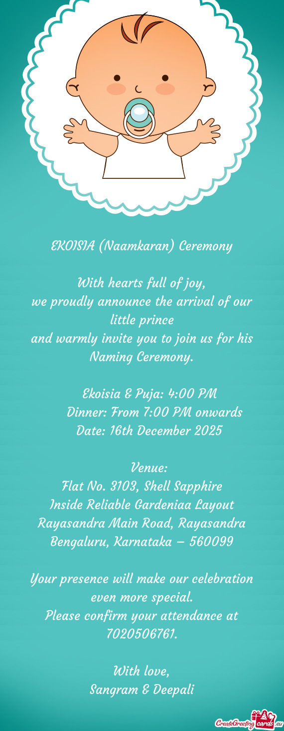 ✨ EKOISIA (Naamkaran) Ceremony ✨
